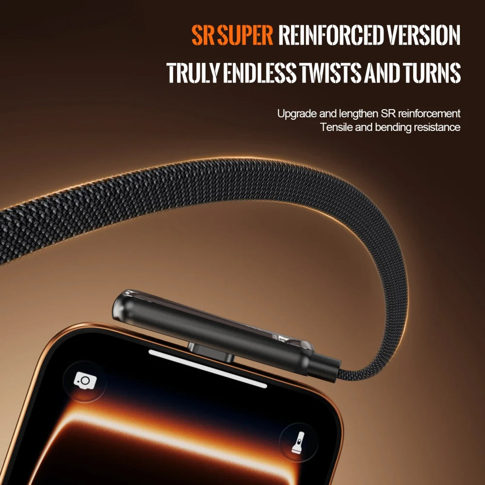 240W USB-C Fast charger Cable - Built - In Invisible Phone Stand Charging Cable